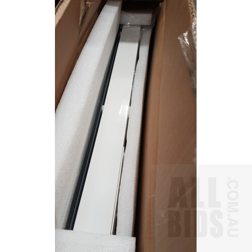 Ergolux Sorrento Electric Standing Desk (White, Glass) - ORP $549.00