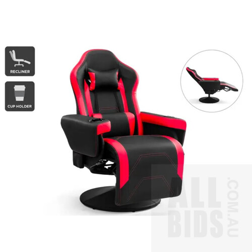 Ergolux Hotshot Recliner Gaming Chair (Black/Red) - ORP $239.00