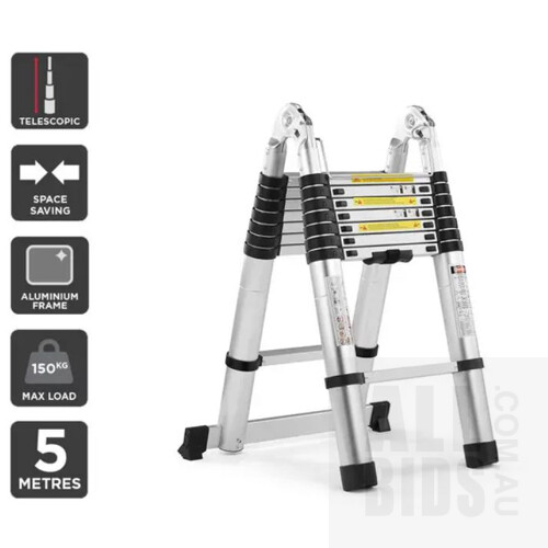 Kogan 5m Telescopic Foldable Ladder ORP $179.00