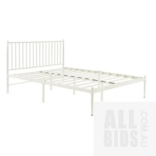 Shangri-La Brand Dallas Bed Frame (Single White)