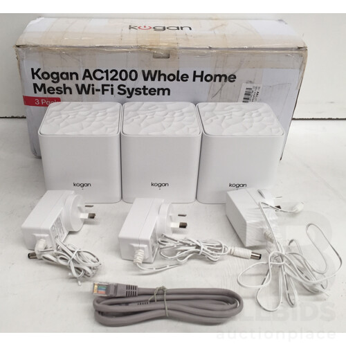 Kogan, AC1200 Whole Home Mesh Wi-Fi System - ORP $129.00