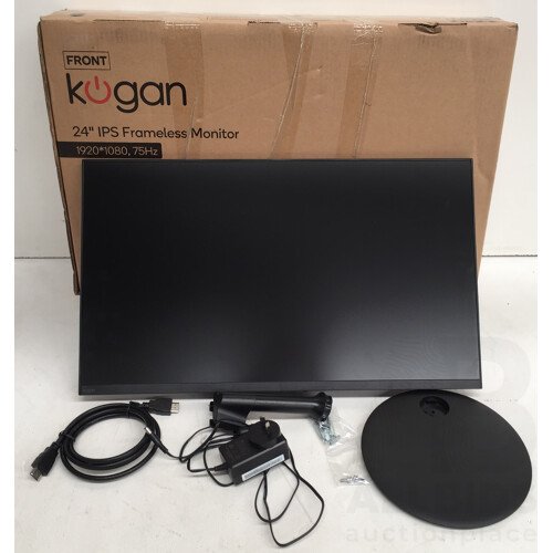 Kogan 24 Inch Full HD 75Hz Frameless FreeSync Monitor (1920 X 1080) - ORP $159.00