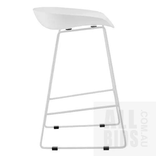 Matt Blatt Set of 2 Gregory Stool (White Plastic Seat) - ORP $169