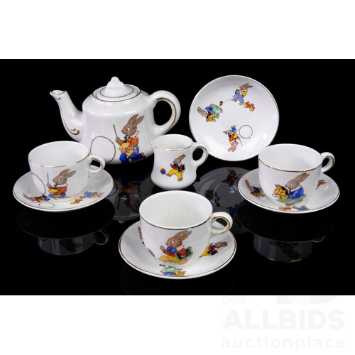 Vintage Bunnykins Miniature Tea Set