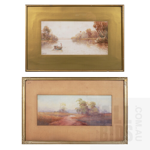 Two Framed Australian Watercolour Paintings, largest 15 x 35 cm (2)