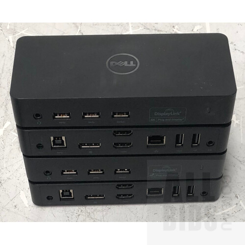 Dell (D3100) UHD 4K USB 3.0 Docking Station - Lot of Four