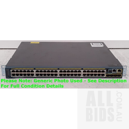 Cisco (WS-C2960S-48FPS-L) Catalyst 2960-S Series PoE+ 48 Port Managed Gigabit Ethernet Switch