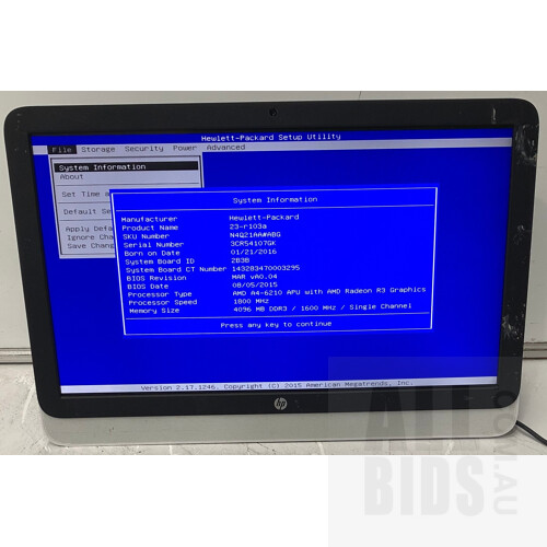 HP (23-r103a) AMD A4-6210 1.80GHz APU 23-Inch All-in-One Computer