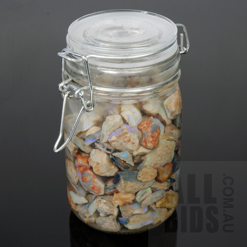 Large Jar of Uncut Australian Opals