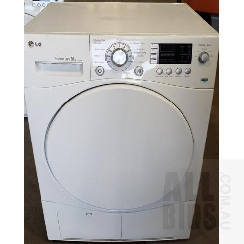 LG Sensor Dry 8kg Front Loader Condenser Clothes Dryer