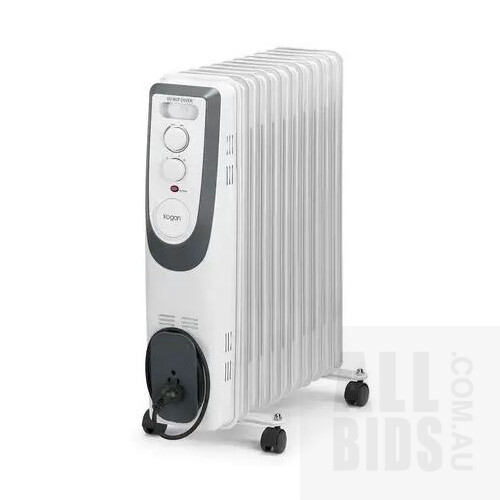 Kogan Smarterhome™ Premium Oil Heater (2400W, 11 Fin, White) 