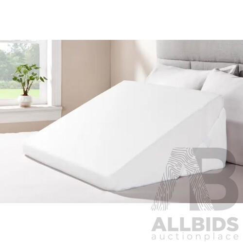Ovela Memory Foam Bed Wedge Pillow and Alternative to Down Microfibre Body Pillow - Lot of 2 - Total ORP $84.98