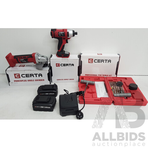 Certa Tools, Batteries, and Chargers - Lot of 7 - Total ORP 261.94