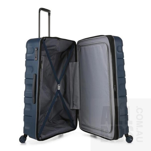 Antler Juno 2 Large Size Spinner 80cm Hardside Luggage Suitcases Navy - ORP $130.00