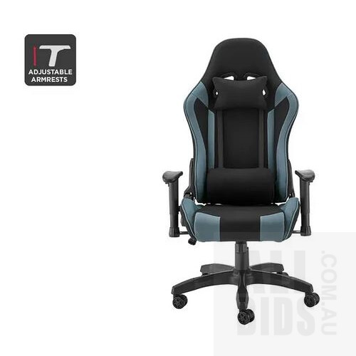 Ergolux Reaper Gaming Chair (Black, Grey) - ORP $129.00