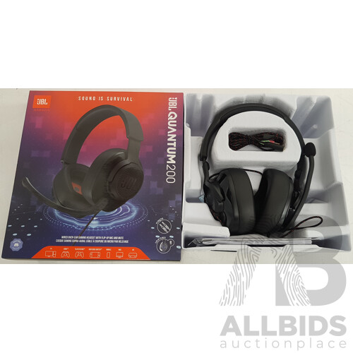 JBL Quantum 200 USB Gaming Headset (Black) - ORP $89.00