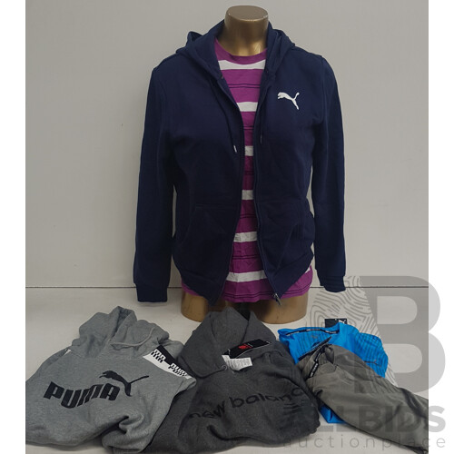 Assorted Puma and New Balance Men's Wear Including Hoodies and Tees - Lot of 6