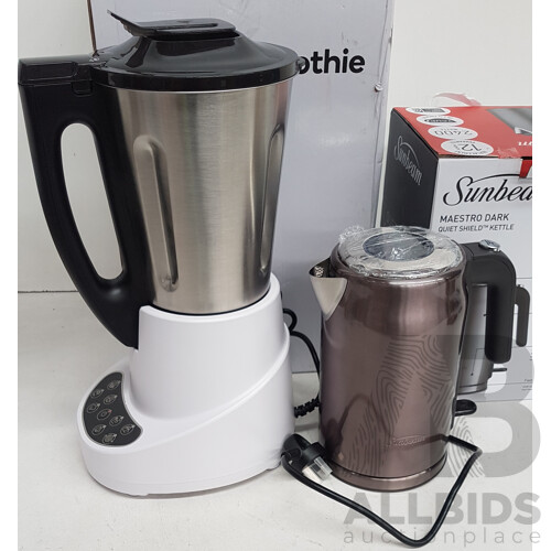 Kogan Soup & Smoothie Wizard and Sunbeam Kettle - Lot of 2 - Total ORP $194.00