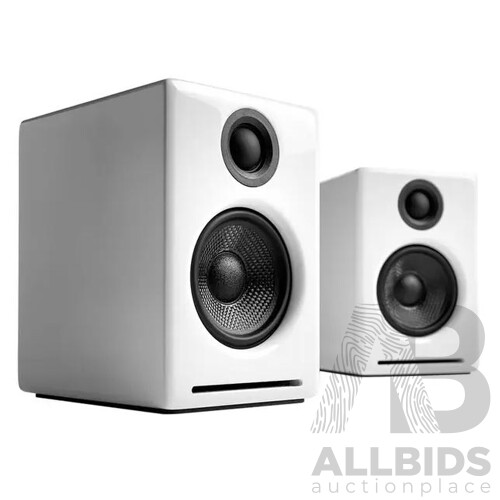 Audioengine 2+ Wireless Desktop Speakers Pair ( Hi-Gloss White) - ORP $417.95