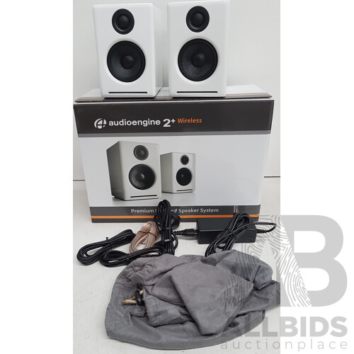 Audioengine 2+ Wireless Desktop Speakers Pair ( Hi-Gloss White) - ORP $417.95