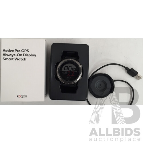 Kogan Active Pro GPS Always on Display Smart Watch KATPROGPSWA - ORP $160.00