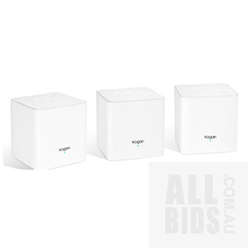 Kogan Ac1200 Whole Home Mesh Wi-Fi System 3 Pack  - Lot of 2 - ORP $ 258.00