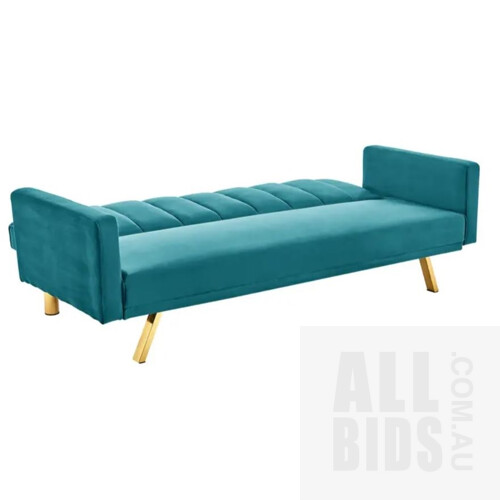 Shangri-La Lena Sofa Bed (Teal) - ORP $339.00