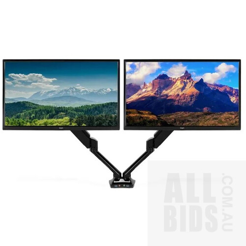 Kogan Dual Monitor Mount and Swivel Tabletop TV Stand with Glass Base - Lot of 2 - ORP $148.99