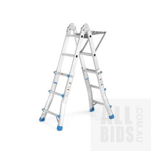 Certa 2.8m Multipurpose Foldable Ladder With Platform - ORP $109.00