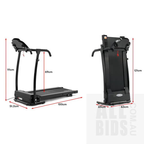 Fortis 360mm Belt Adjustable Incline Electric Treadmill - ORP $329.00