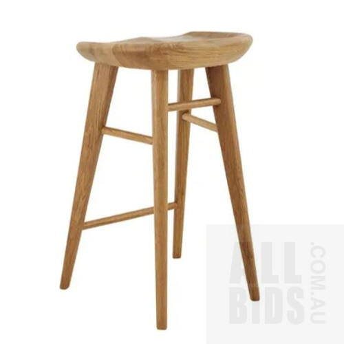 Matt Blatt Saddle Stool 65cm (Oak) - ORP $369.00