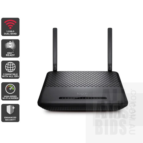 Kogan Internet Wireless-AC NBN-Ready ADSL2+/VDSL Modem & Router (With Box) - ORP $89.00