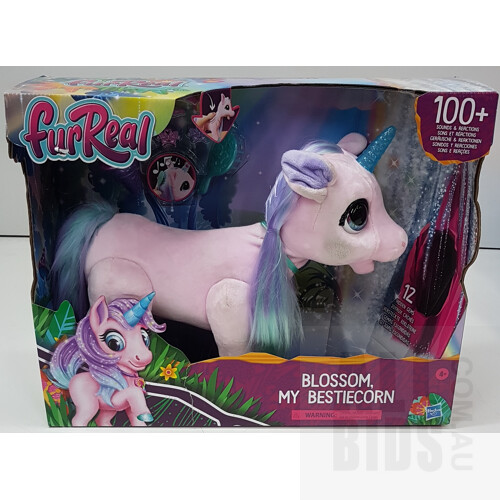 Fur Real Blossom My Bestiecorn Interactive Pet Toy (Pink) and GEM Toys Pirate Ship Sand and Water Table - Lot of 2 - ORP $233.95