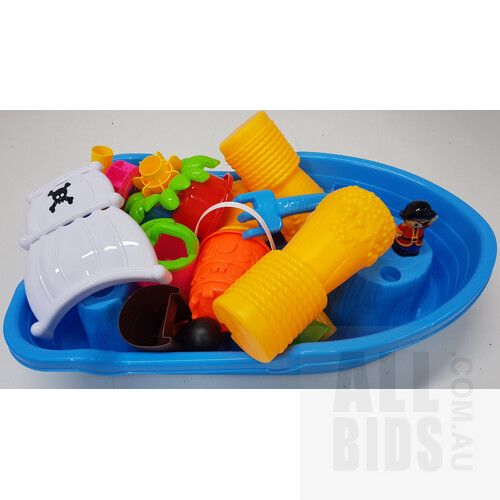 Fur Real Blossom My Bestiecorn Interactive Pet Toy (Pink) and GEM Toys Pirate Ship Sand and Water Table - Lot of 2 - ORP $233.95
