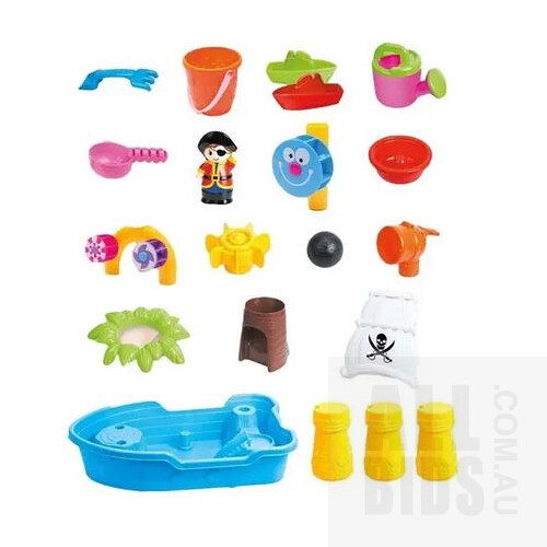Fur Real Blossom My Bestiecorn Interactive Pet Toy (Pink) and GEM Toys Pirate Ship Sand and Water Table - Lot of 2 - ORP $233.95