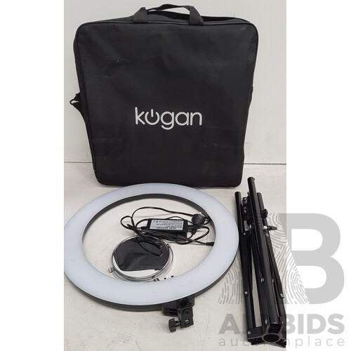 Kogan Kogan 19" LED Ring Light Creators Kit With Tripod and USB Condenser Microphone Set - Lot of 2 - Total ORP $109.98