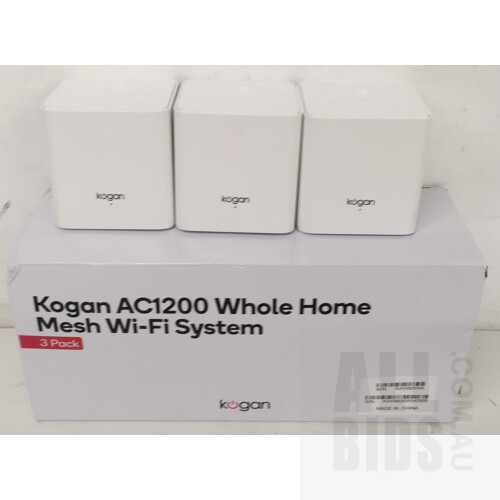 Kogan Ax1200 Whole Home Mesh Wi-Fi System 3 Pack - ORP $129