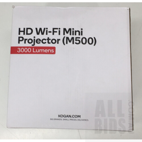 Kogan 3000 Lumens HD Wi-Fi Mini Projector (M500) - ORP $152.73