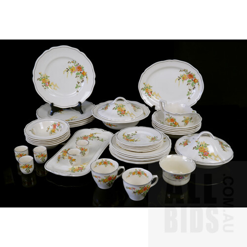 Vintage Royal Doulton Rosslyn D5399 Dinner Service Including Two Covered Dishes, 40 Pieces