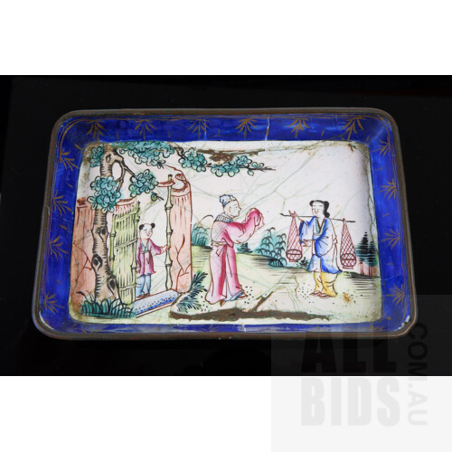 Antique Chinese Enamel Dish