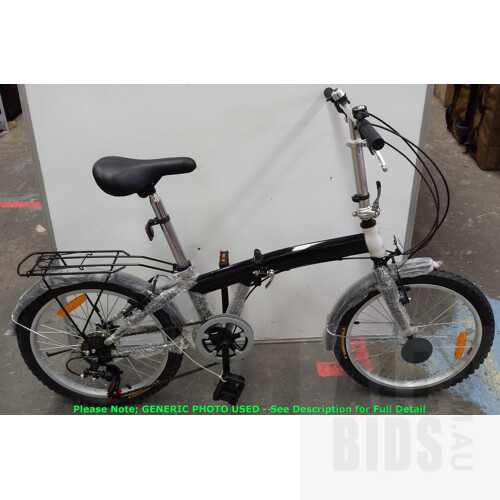 6 Speed Black Folding Bike