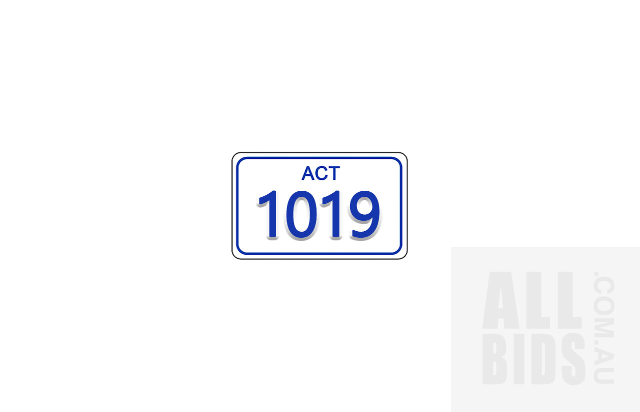 ACT 4-Digit Number Plate - 1019