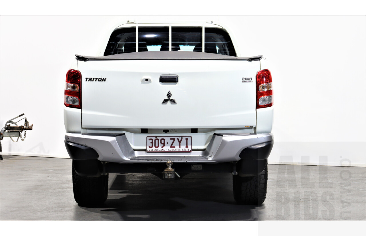 7/2017 Mitsubishi Triton GLS (4x4) MQ Dual Cab Utility White 2.4L Turbo Diesel