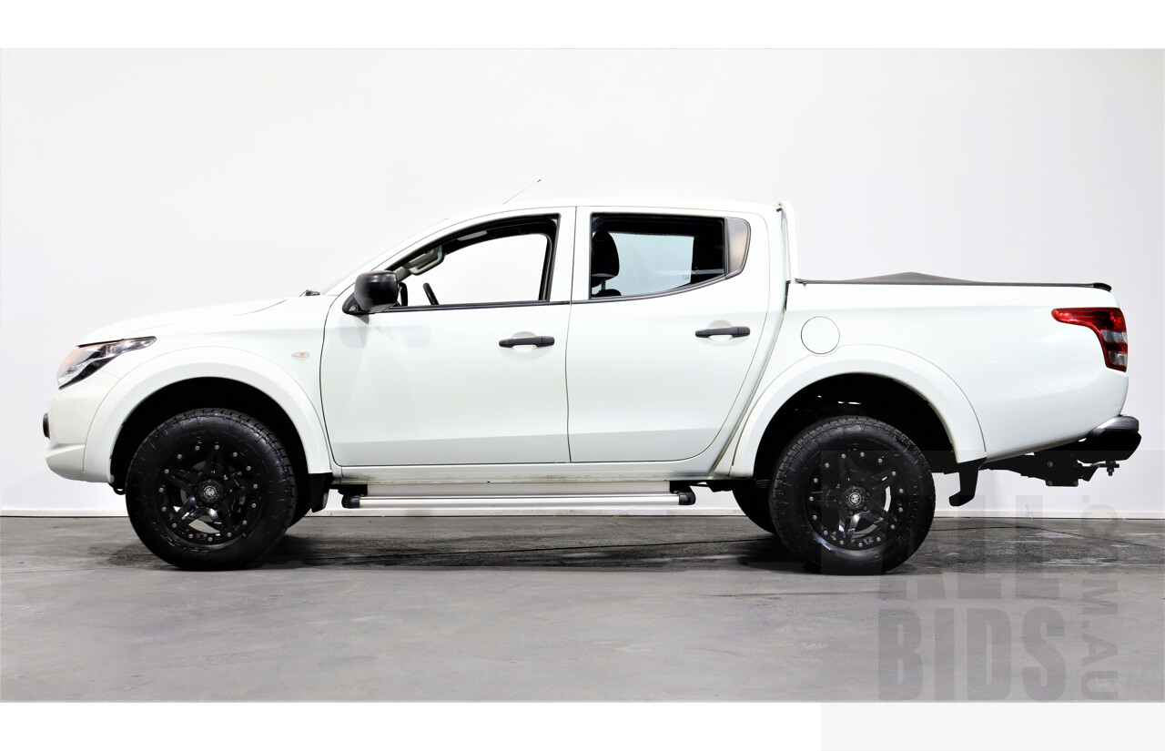 7/2017 Mitsubishi Triton GLS (4x4) MQ Dual Cab Utility White 2.4L Turbo Diesel