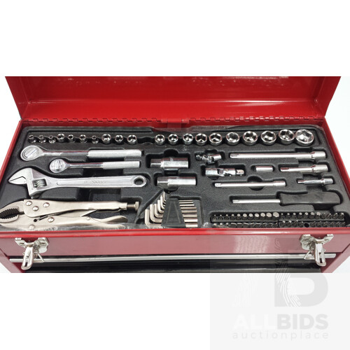 Mechpro Two Drawer Toolbox With Mechpro Metric Tool Set