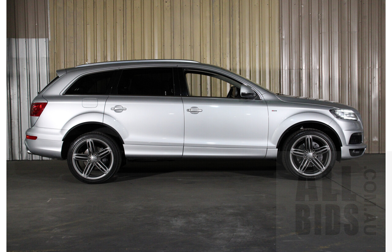 6/2014 Audi Q7 3.0 TDI Quattro S-Line MY14 4d Wagon Silver 3.0L Turbo Diesel - 7 Seater