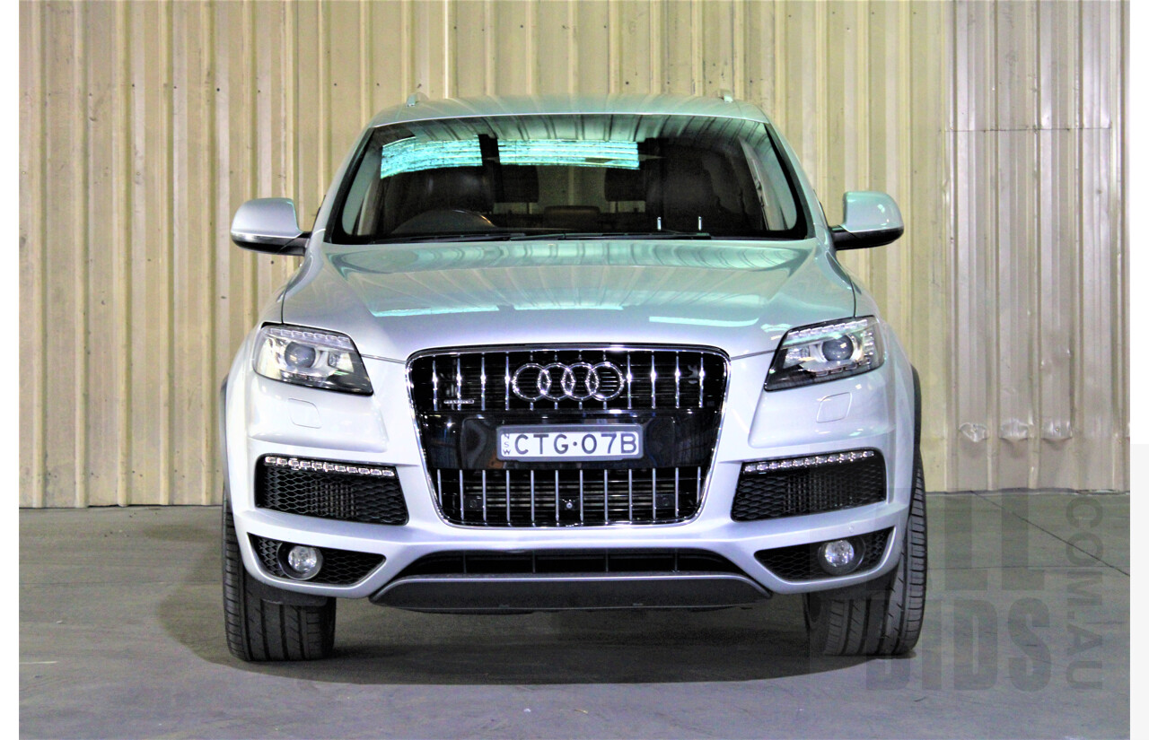 6/2014 Audi Q7 3.0 TDI Quattro S-Line MY14 4d Wagon Silver 3.0L Turbo Diesel - 7 Seater