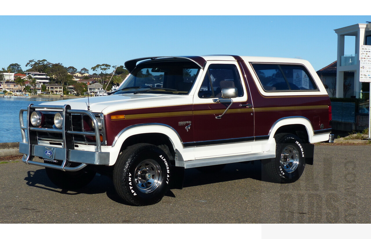 3/1985 Ford Bronco (4x4) 2d Wagon Metallic Brown & White 5.8L V8 351ci - Matching Numbers