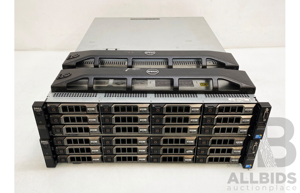 Dell PowerEdge (R510) Intel Xeon (E5630) 2.53GHz-2.80GHz Quad-Core CPU 2RU Server - Lot of Two