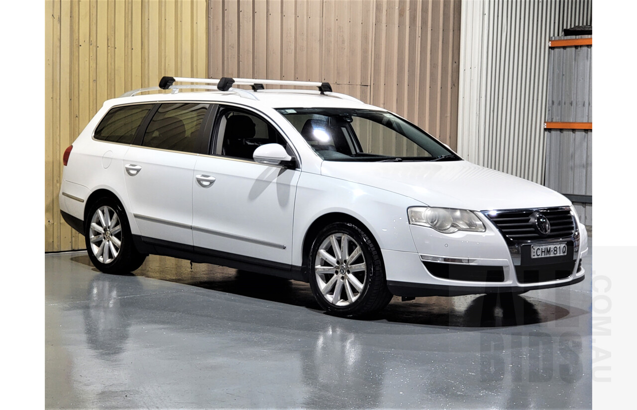 2/2009 Volkswagen Passat 125 TDI 3C MY09 UPGRADE 4d Wagon White 2.0L Turbo Diesel